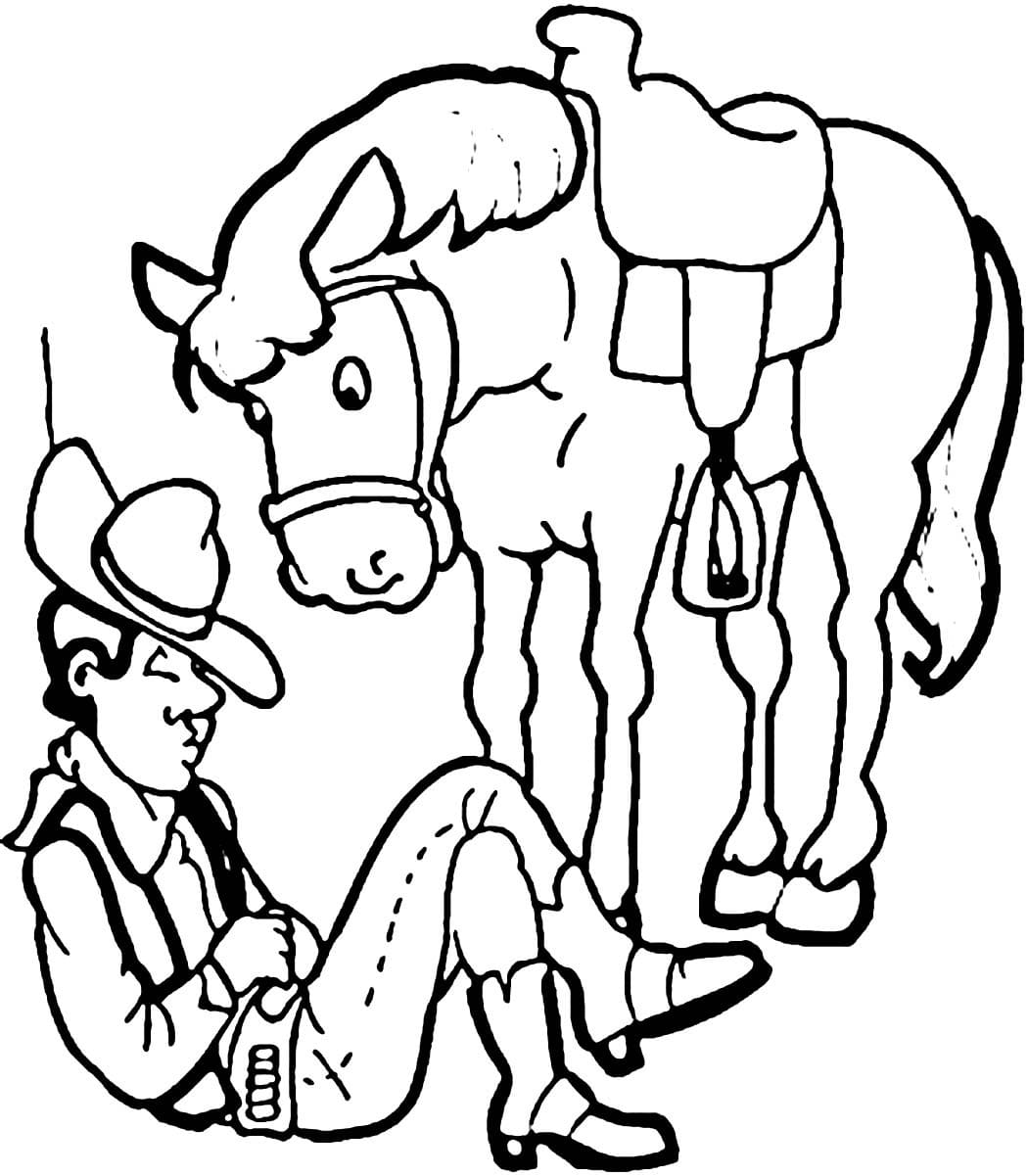 cowboy coloring pages