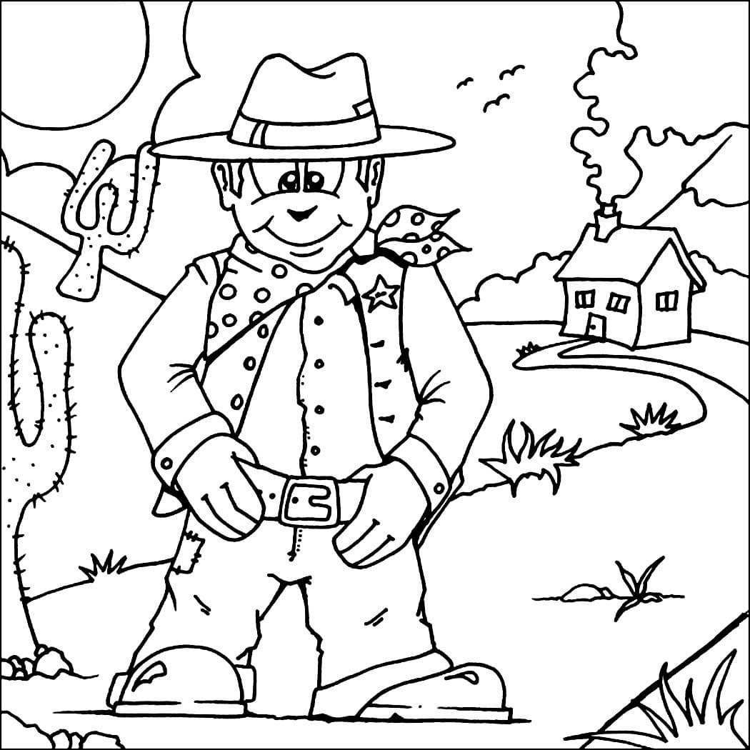 cowboy coloring pages