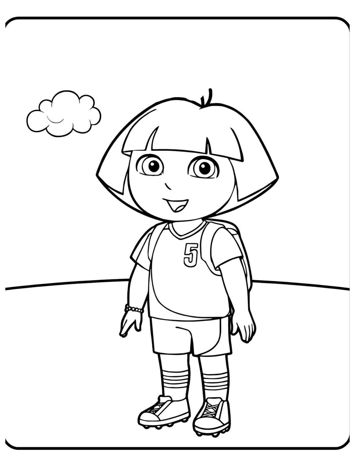 Princess dora coloring pages printable