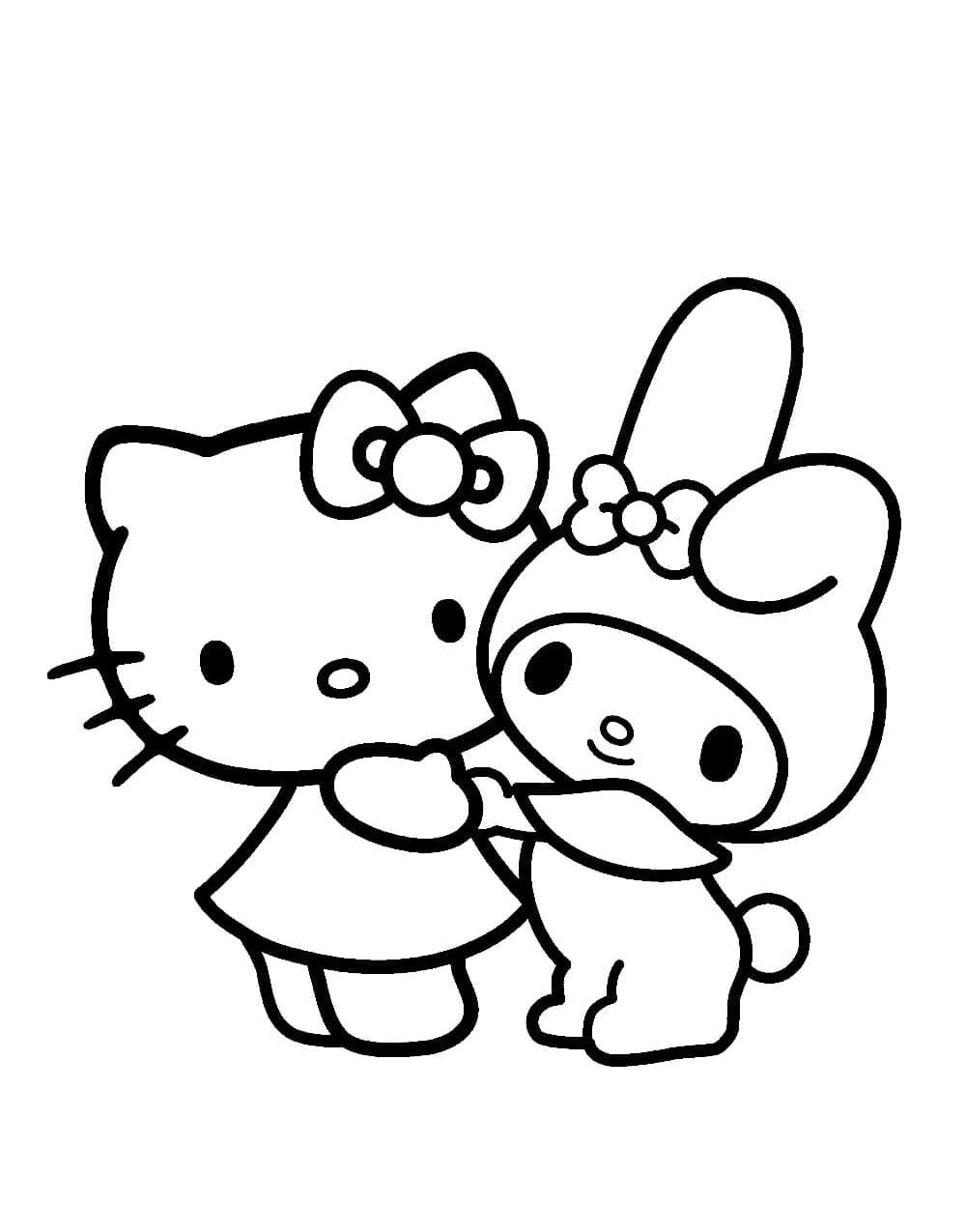 Pirate hello kitty coloring pages