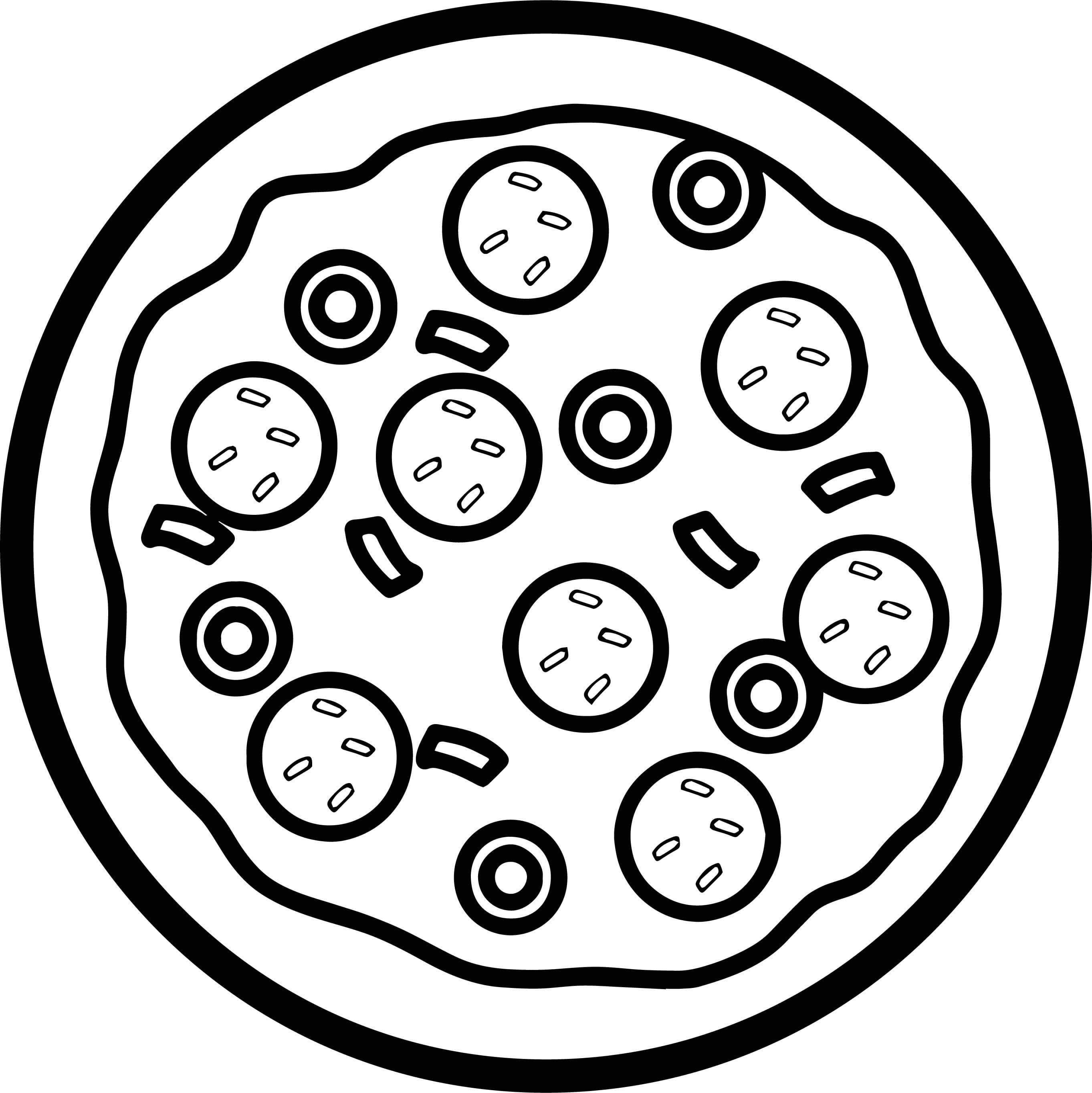 Pizza coloring pages