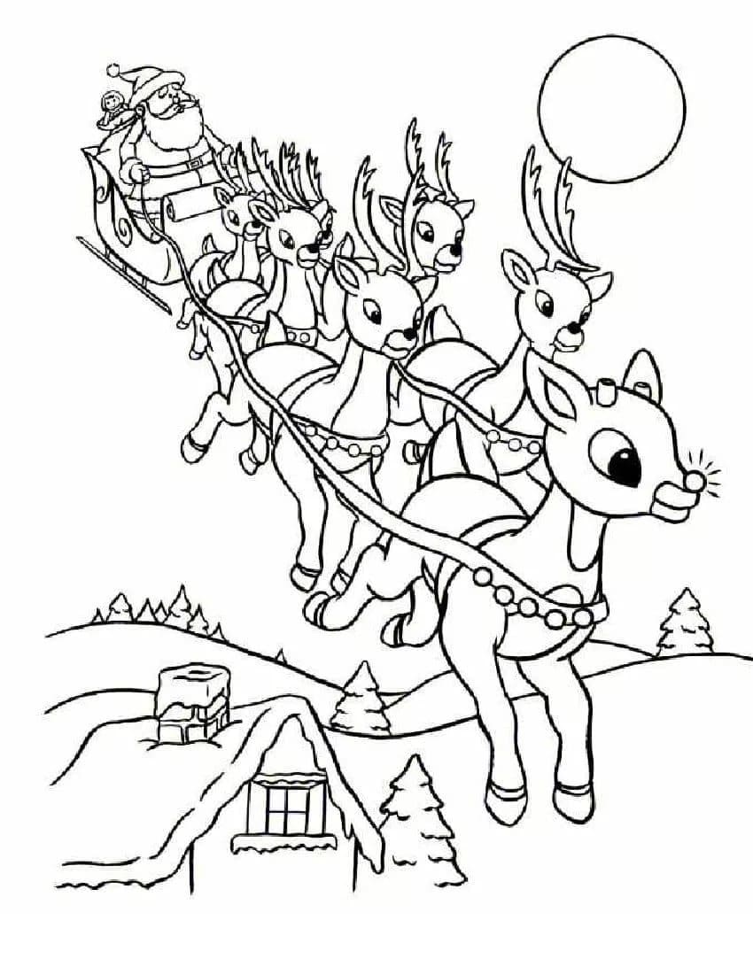 Ausmalbilder Weihnachten Kostenlos Ausdrucken Rentier In Geschenken