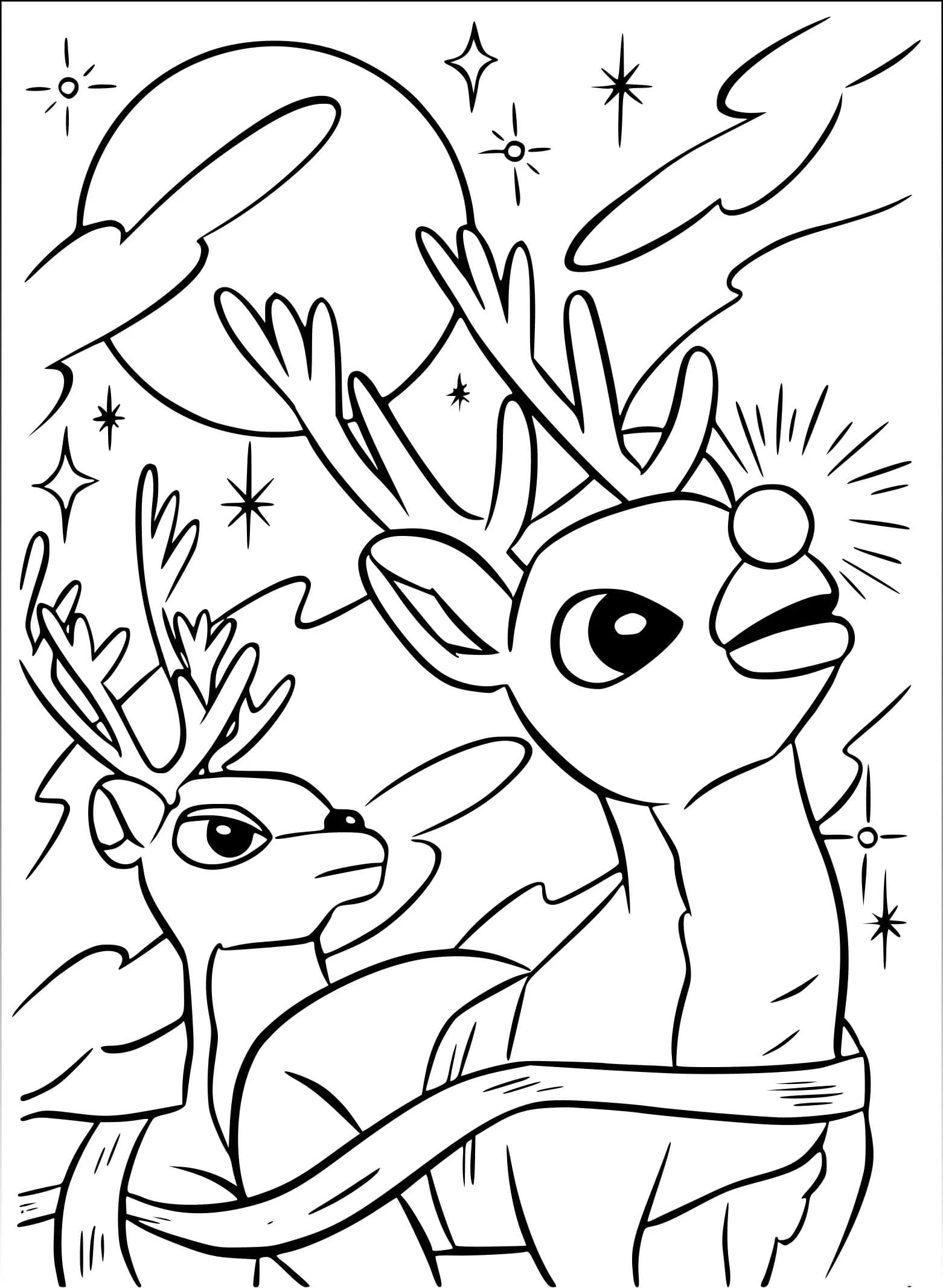 Terry vine / getty images these free santa coloring pages will help keep the kids busy as you shop,. Christmas Reindeer Coloring Pages 100 New Images Free Printable