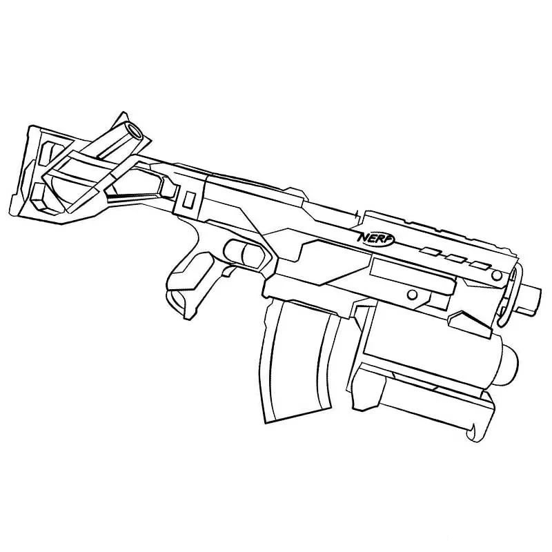 Kids N Fun De 9 Ausmalbilder Von Nerf Blasters