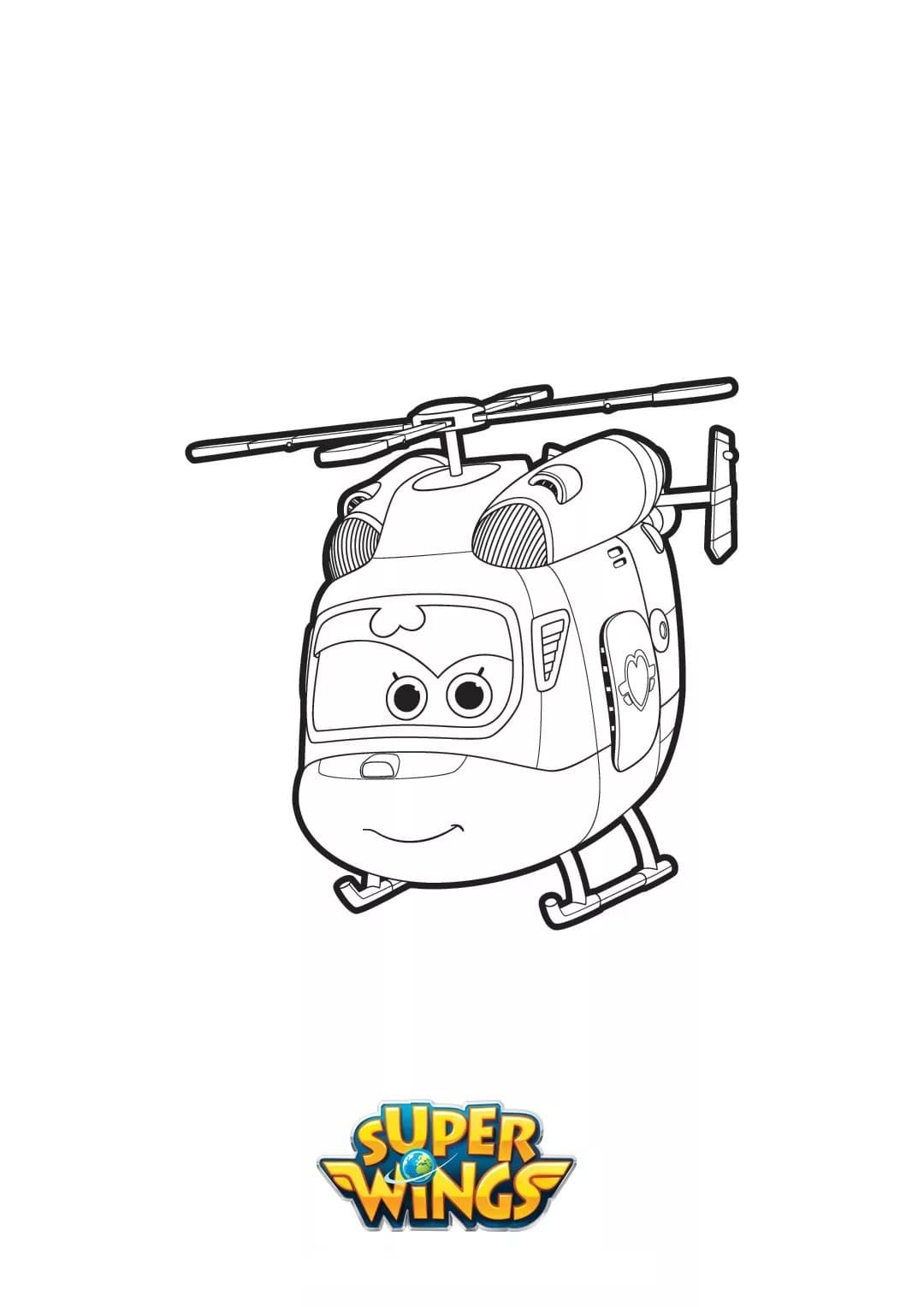 Ausmalbilder Dizzy In Form Von Hubschrauber Zum Ausdrucken