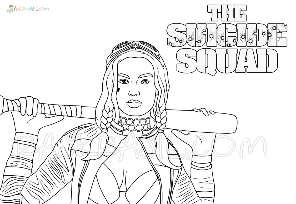 suicide squad coloring pages 80 pictures free printable