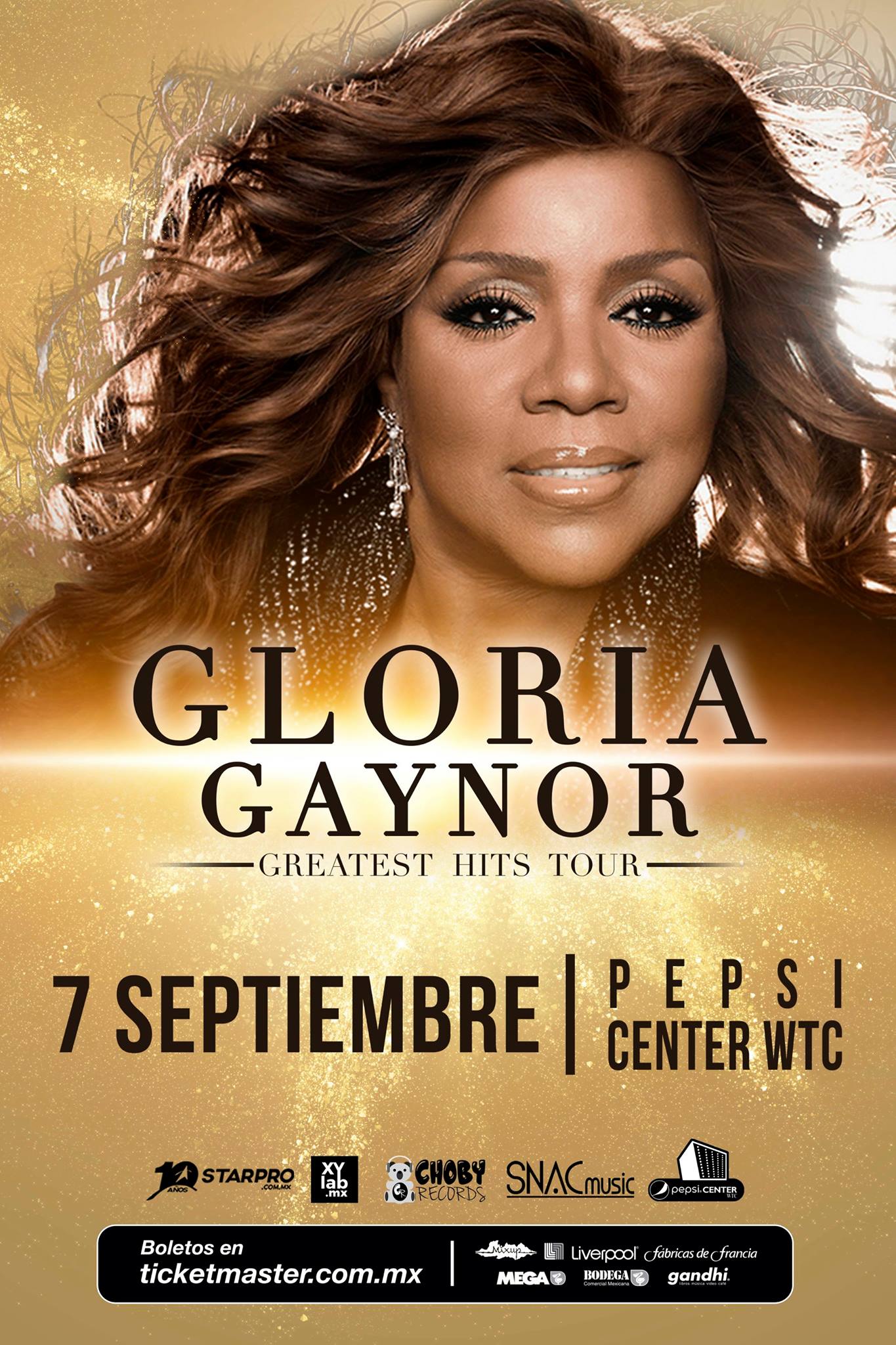 GLORIA GAYNOR 2017 CARTEL