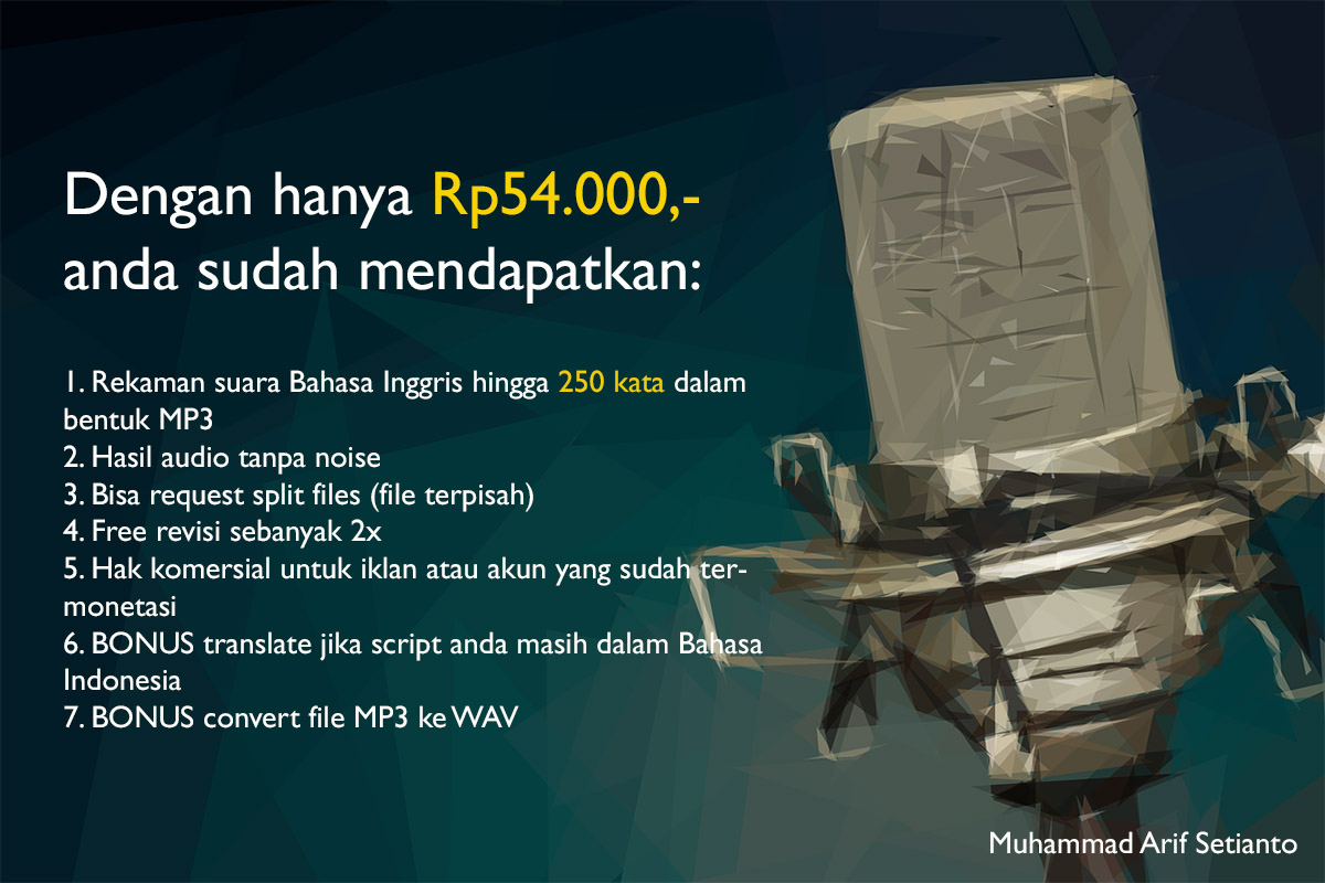 Atur bagian language, voice type, voice name, audio device profile, speed, dan pitch kemudian klik tombol speak it untuk mulai mendengarkan hasilnya. Ratakan Jasa Voice Over Pria Wanita English Bonus Translate Indonesia Inggris