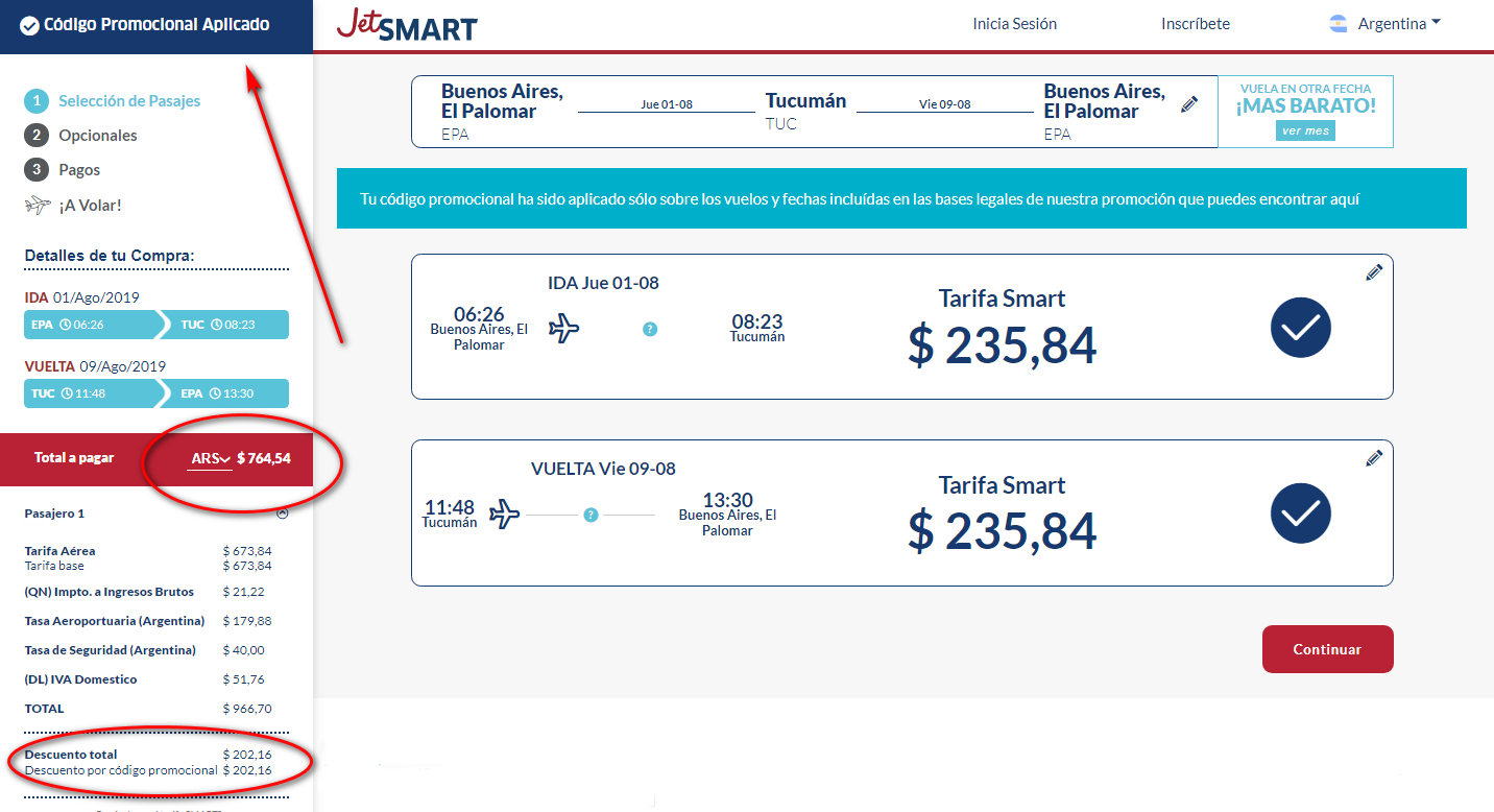 Promo JetSmart!! 30% de descuento en vuelos a Tucumán y Neuquen, con código  promocional – Ratamundo.com