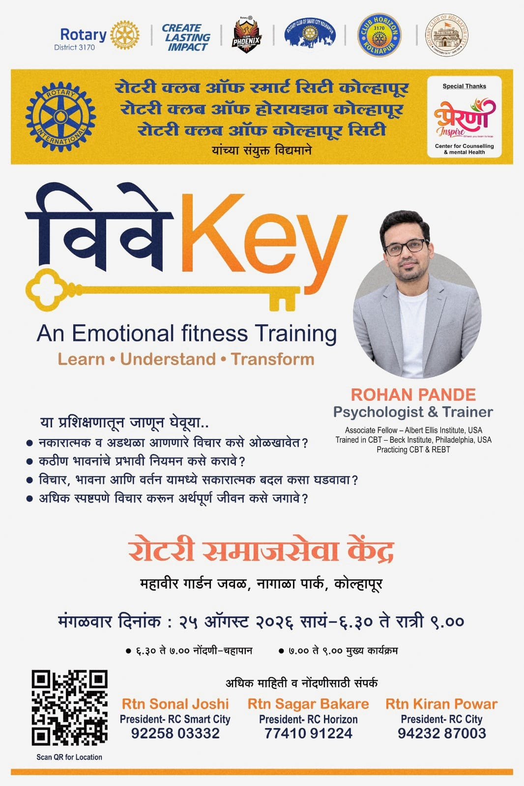 Vivekey emotional fitness session in Kolhapur