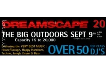 Dreamscape 20 The Big Outdoors flyer – Brafield – 9 September 1995
