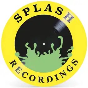 Splash Recordings circular yellow, black and green logo