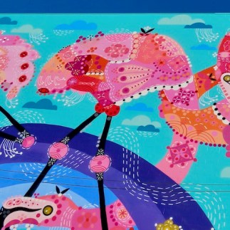 Flamingo Two The rest of the flamingo mural