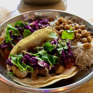 Twisted Indian Tandoori chicken tacos from Twisted Indian