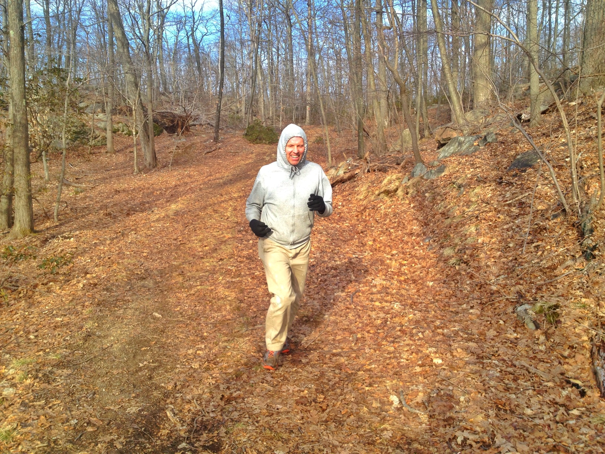 JoeMo at the southernmost point of the Raven Rocks Run course nearly at the overlook.
