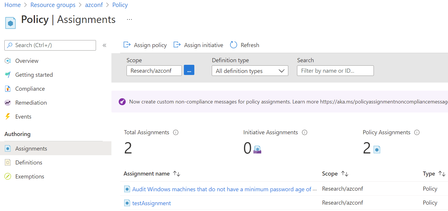 Azure policy guest configuration