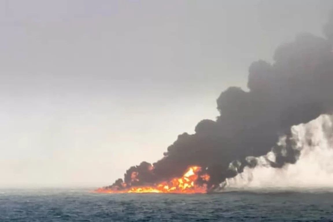 Cargo Ship Carrying Sodium Cyanide Collides with US Military Tanker: Environmental Concerns Rise