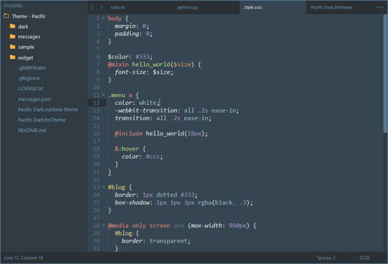 Github Hrsetyono Theme Pacific Sublime 3 Theme Based On Codecademy - Download Gorgeous Space Picture | Full HD