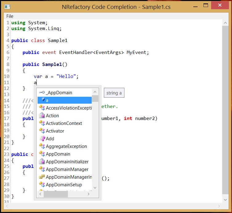 Github Lukebuehler Nrefactory Completion Sample A Small But Full - Download Ultra HD Mountain Photo | Full HD