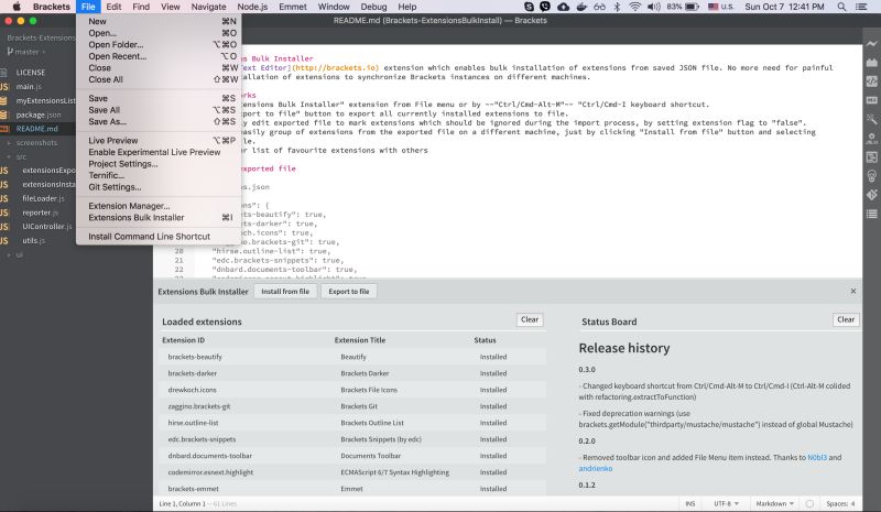 Github Milosh86 Brackets Extensionsbulkinstall Brackets Editor - Download Beautiful Colorful Illustration | High Resolution