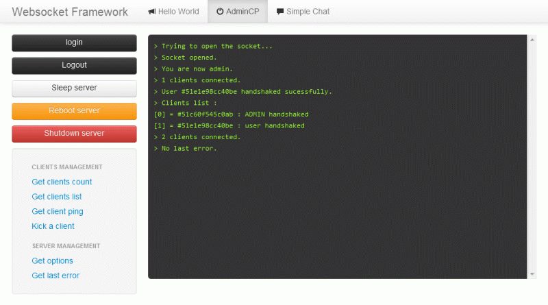 Github Wmcmurray Websocket Framework Contains A Generic Php Server And A Javascript Client - Dark Illustrations - Creative Retina Collection