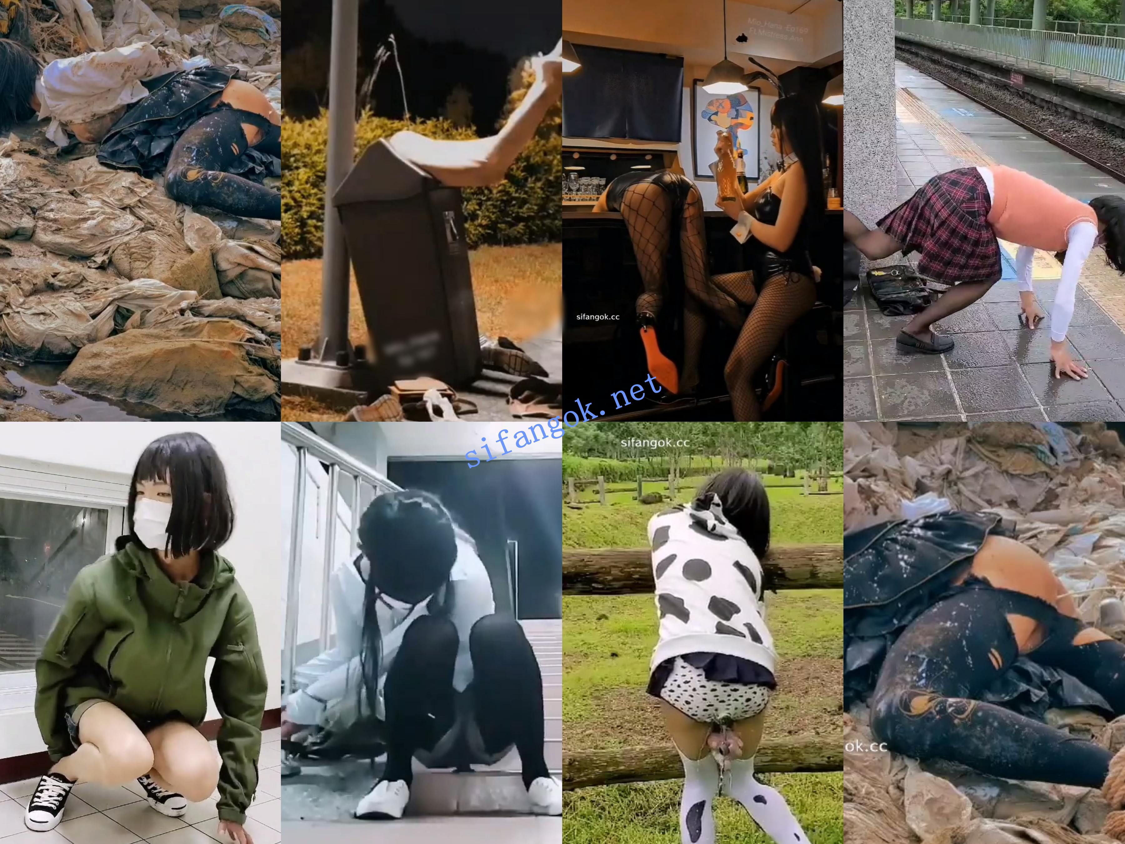【推特】极品调教【澪花映像】户外让妹子穿着裤子 尿尿
