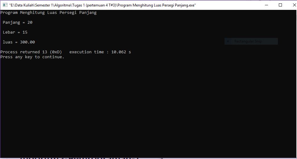 GitHub - Jajang1293/Program-Menghitung-Luas-Persegi-Panjang: Semua Tugas  yang pernah dibuat dalam Algoritma &amp; Pemrograman 1