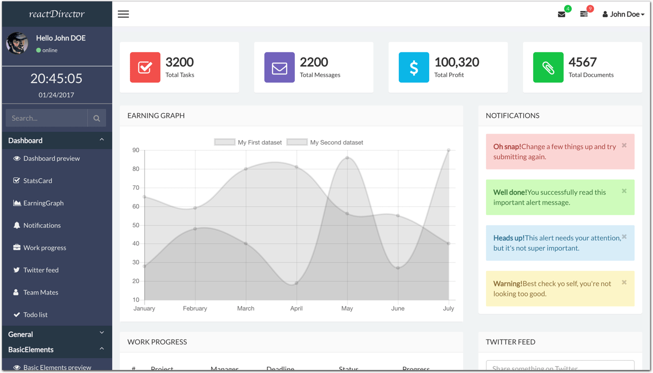Github Mackentoch React Director Admin Template Reactjs Version Of Director Responsive Admin Template Free
