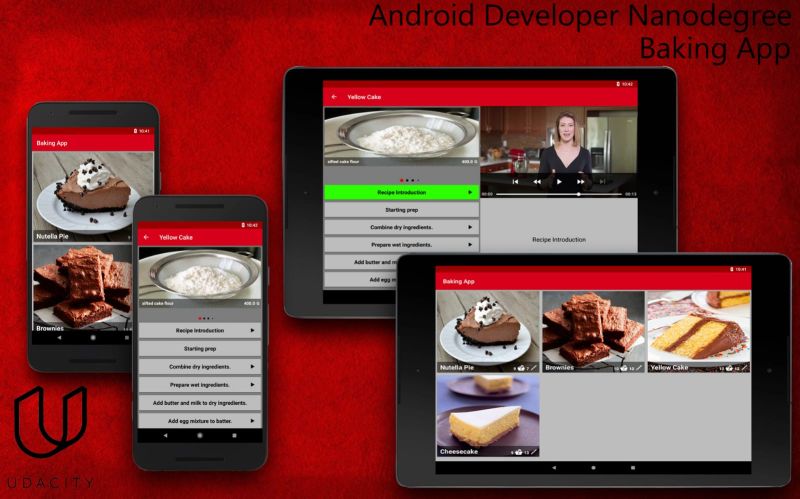 Github Hblonski Baking App Udacity Android Developer Nanodegree - Premium Colorful Illustration Gallery - Mobile
