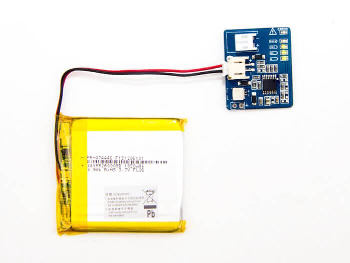 Battery Detector With Polymer Lithium Ion 1050mah 3 7v