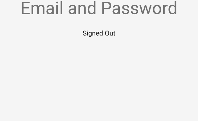 Firebase Auth Quickstart