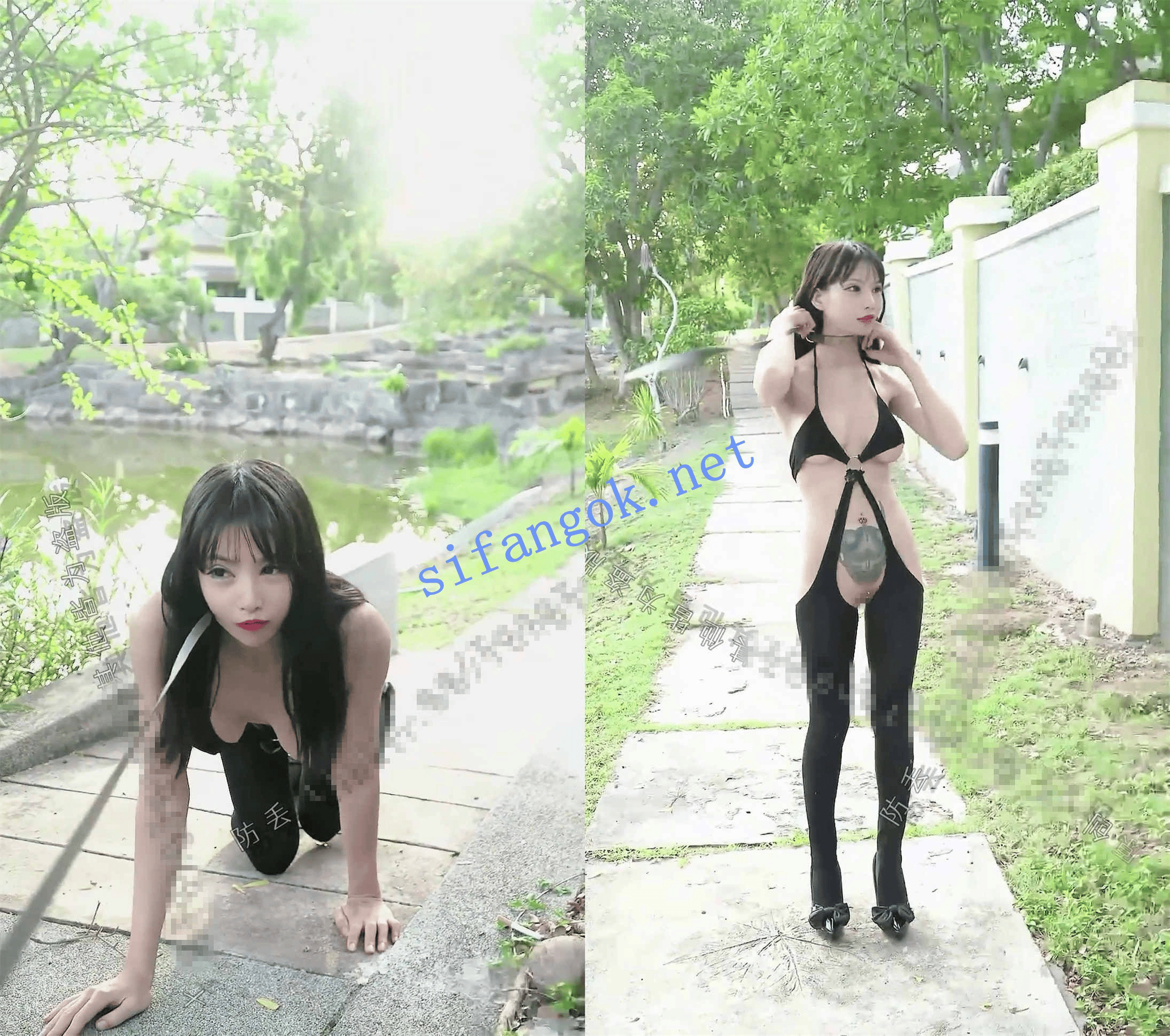 超级女神！微博网红 奶凶 八月 户外遛狗 露出 性爱