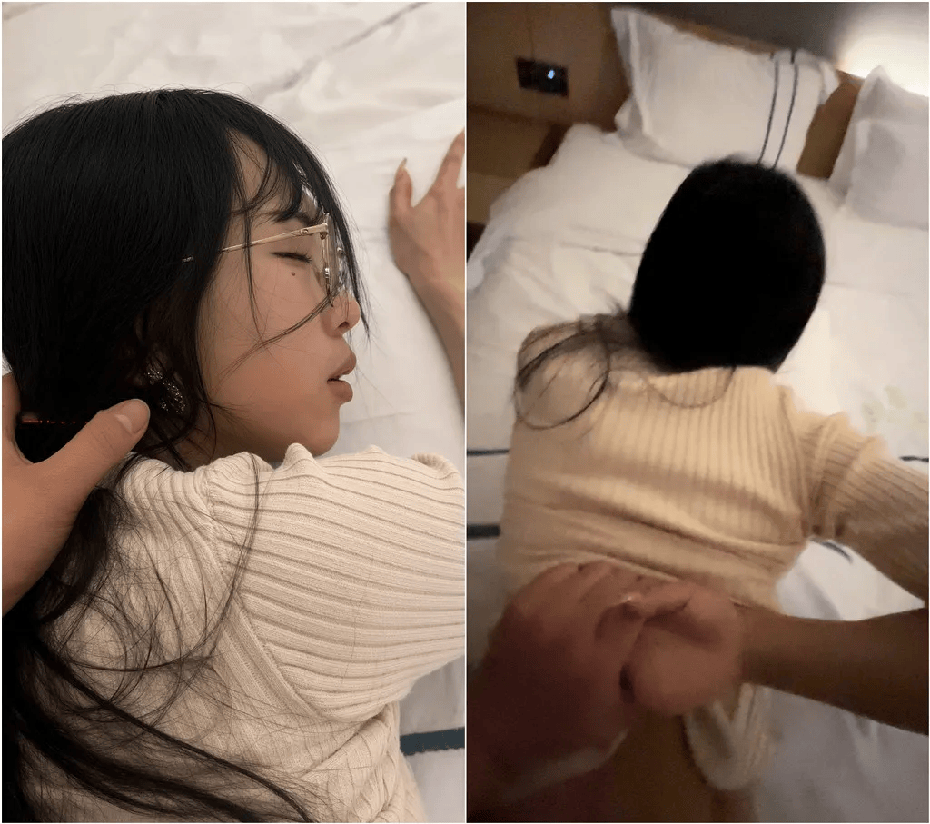 ⭐⭐【原档泄密】九江金框眼镜小少妇被从后面抓着头发猛干浪叫 红光下含着手指深喉再骑乘被后入(8v)