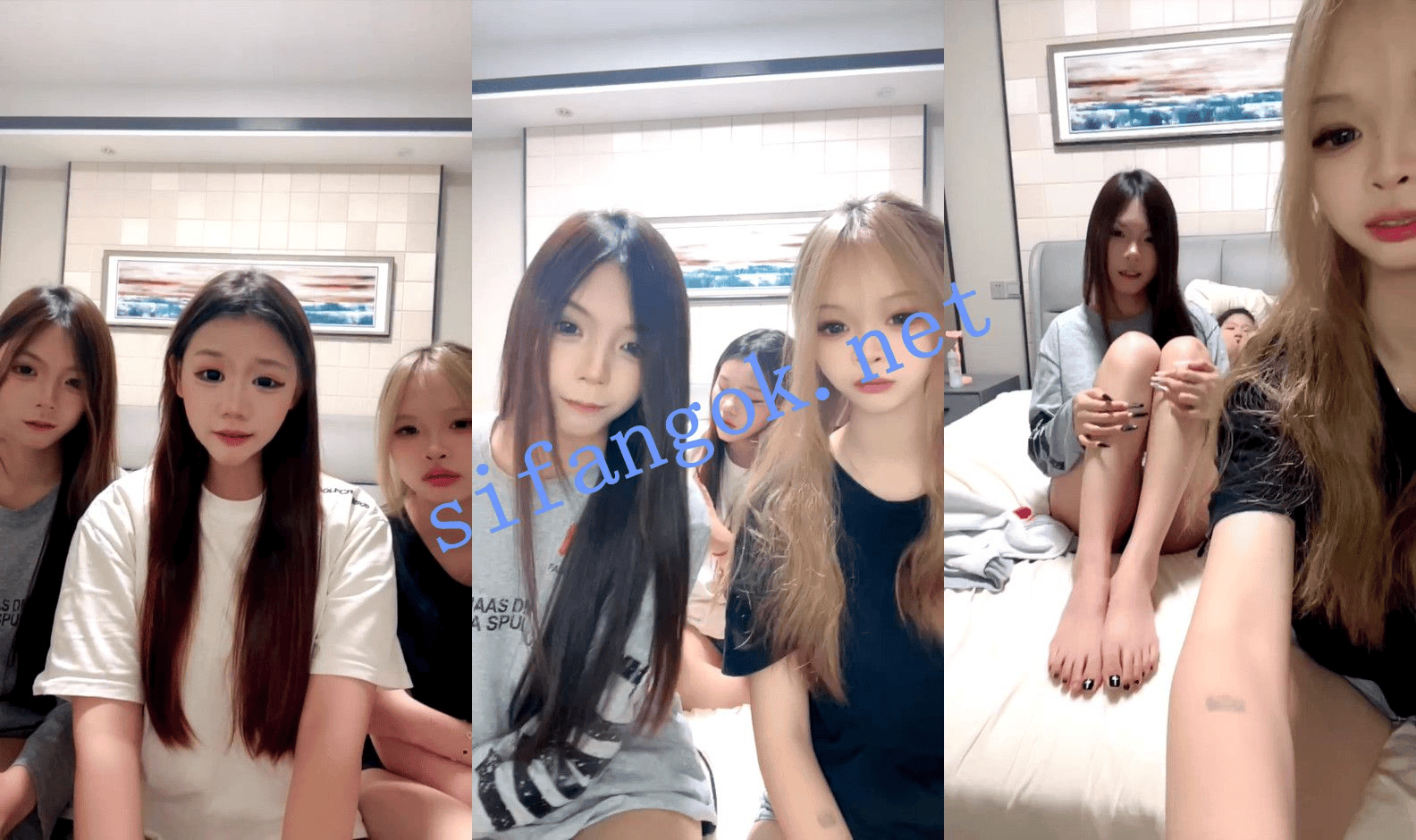 ⚡【最骚姐妹花】轰动平台！4个极品小妞一起下海就被干了