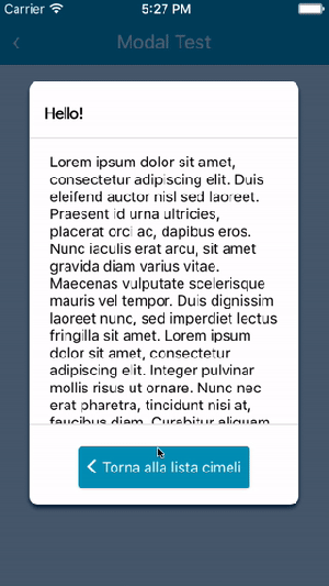 Package react native modal with blur support background
