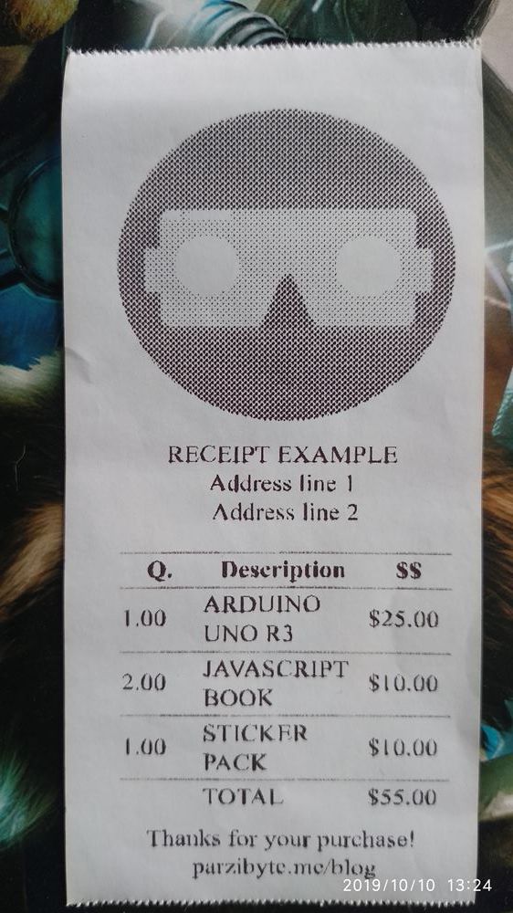Github Parzibyte Print Receipt Thermal Printer Example To Print A Ticket Or Receipt By Using Css Html Javascript Only