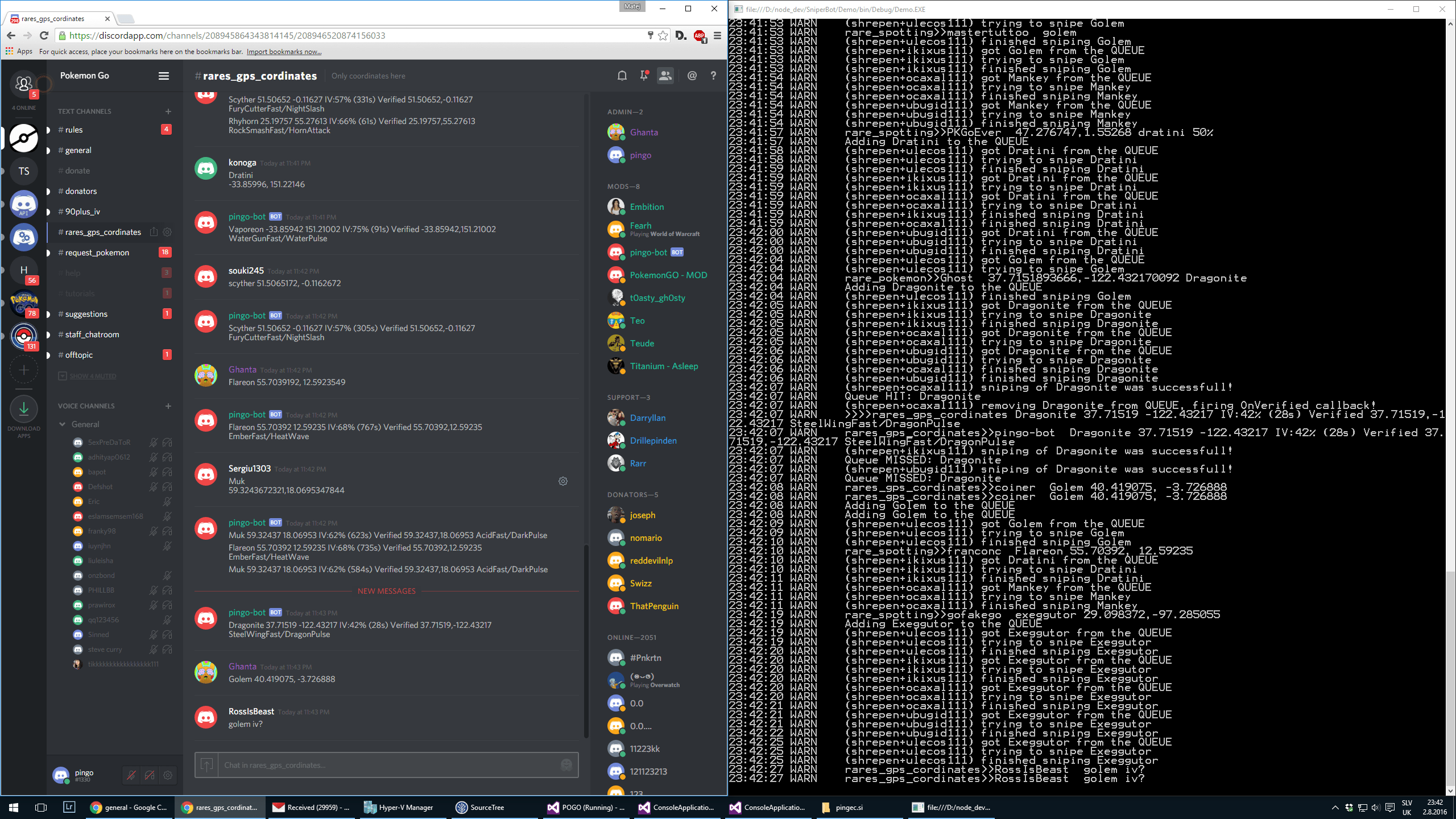 But the best bot i have come across so far is the pokecord bot. GitHub - pingec/DiscordPoGoSniper: A Pokemon Go sniper bot that acts as a Discord chat bot for