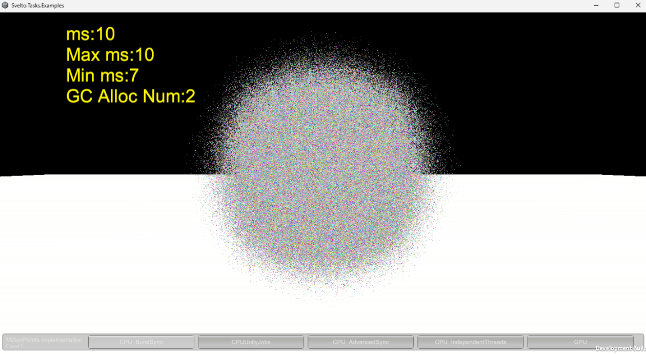 The MillionPoints demo: one million points animated at full framerate
