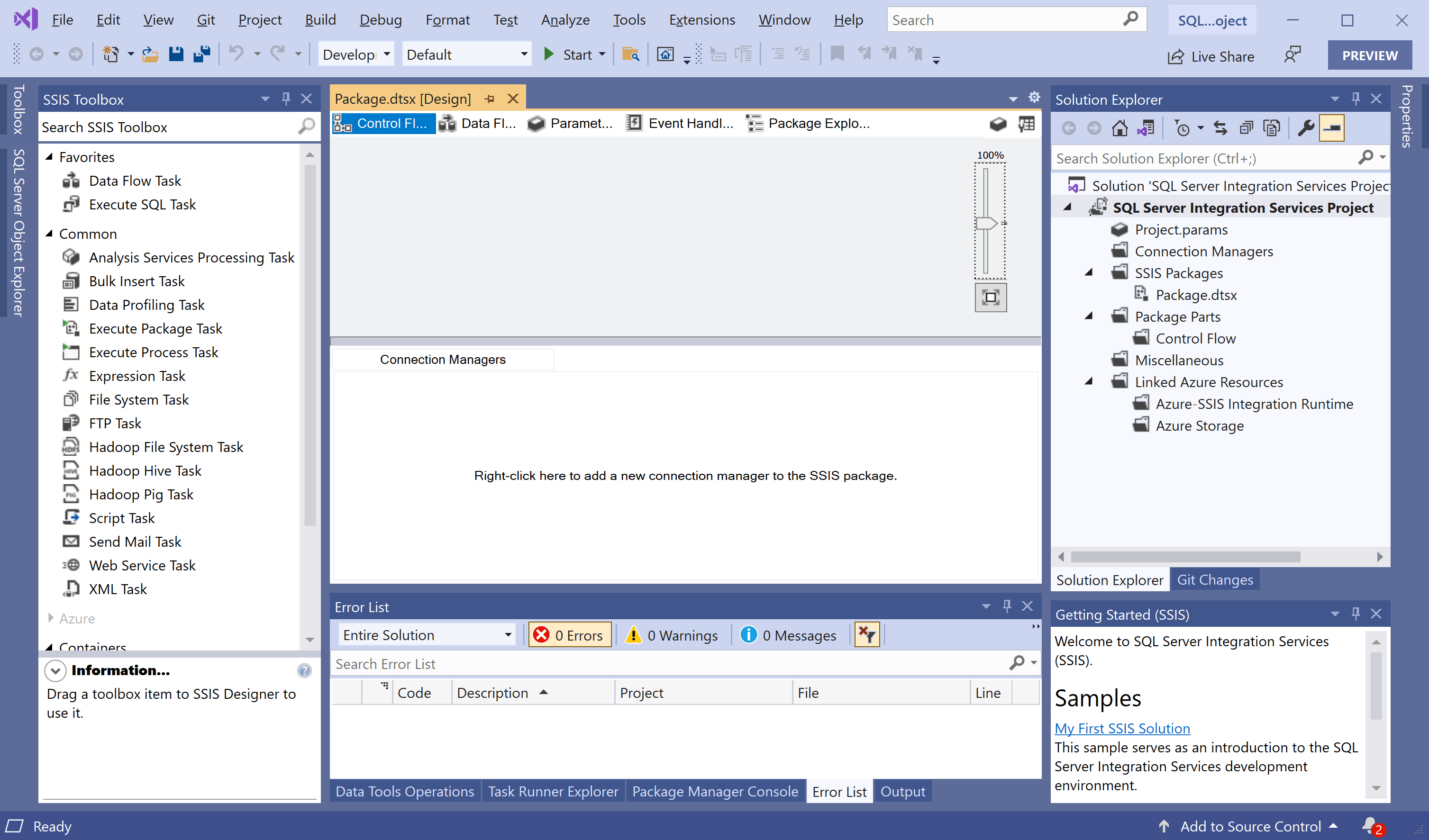 SSIS - Create Integration Services Project | ssis Tutorial