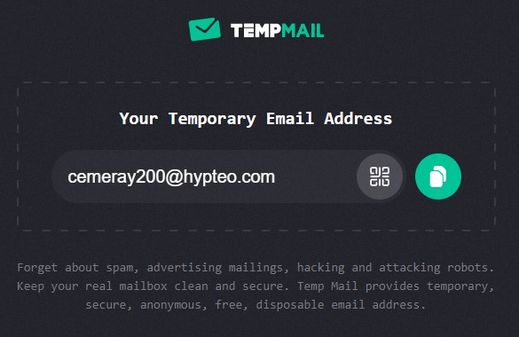 TempMail 一次性電子郵箱，免費大量創帳工具