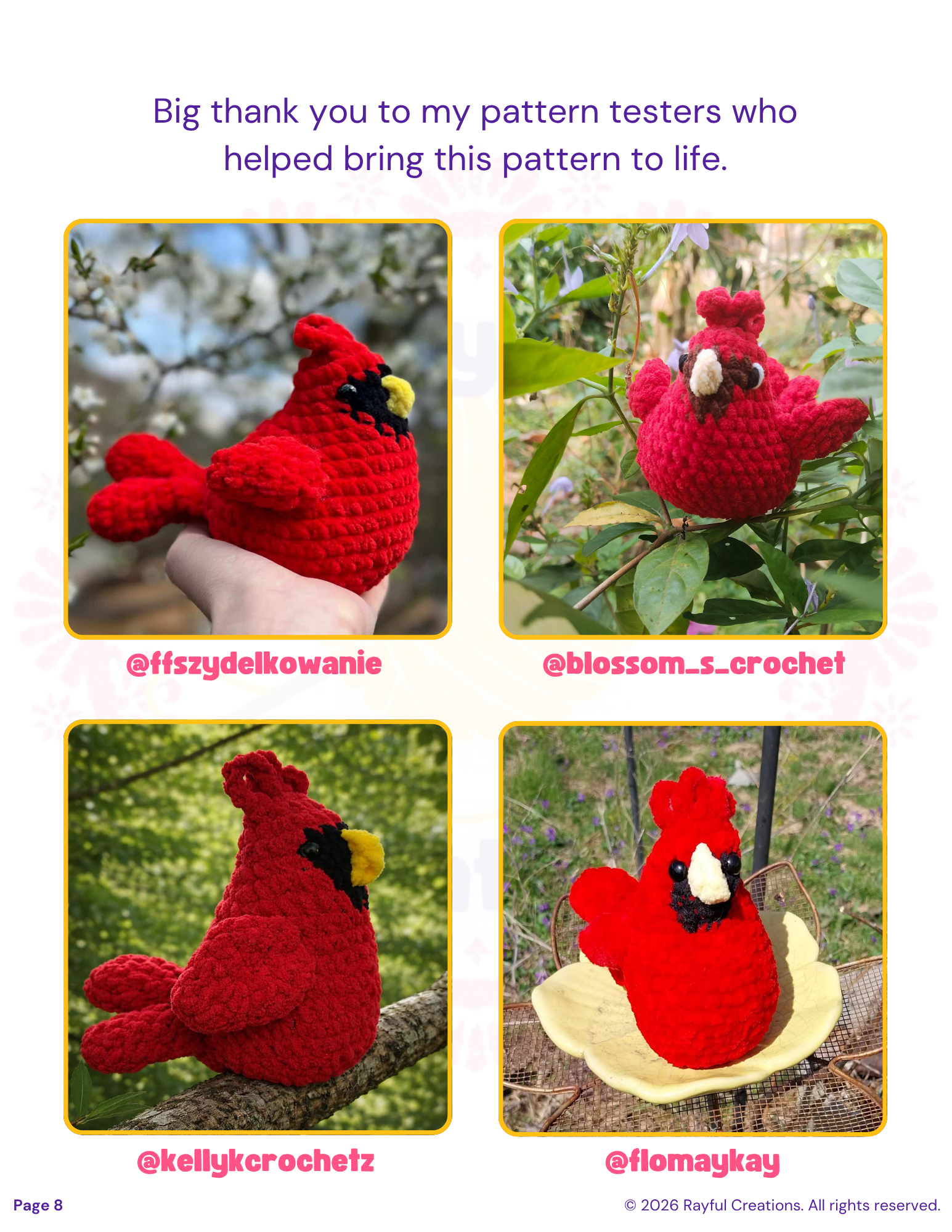Chunky Cardinal Crochet Pattern