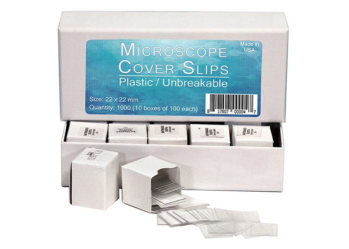 Disposable Plastic Microscope Coverslips 