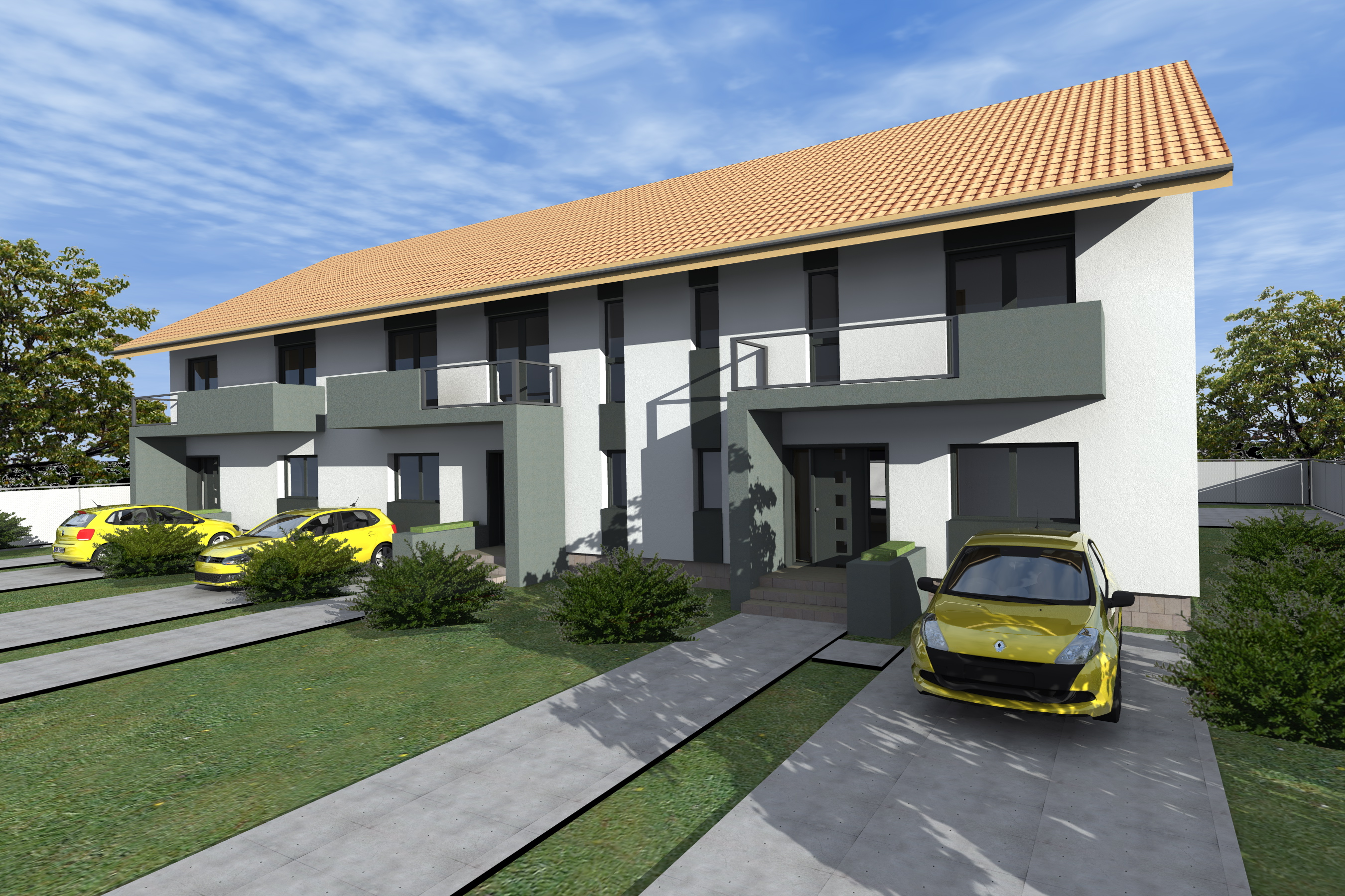 trei locuinte cuplate - Razvan P. Botofan - Birou de arhitectura