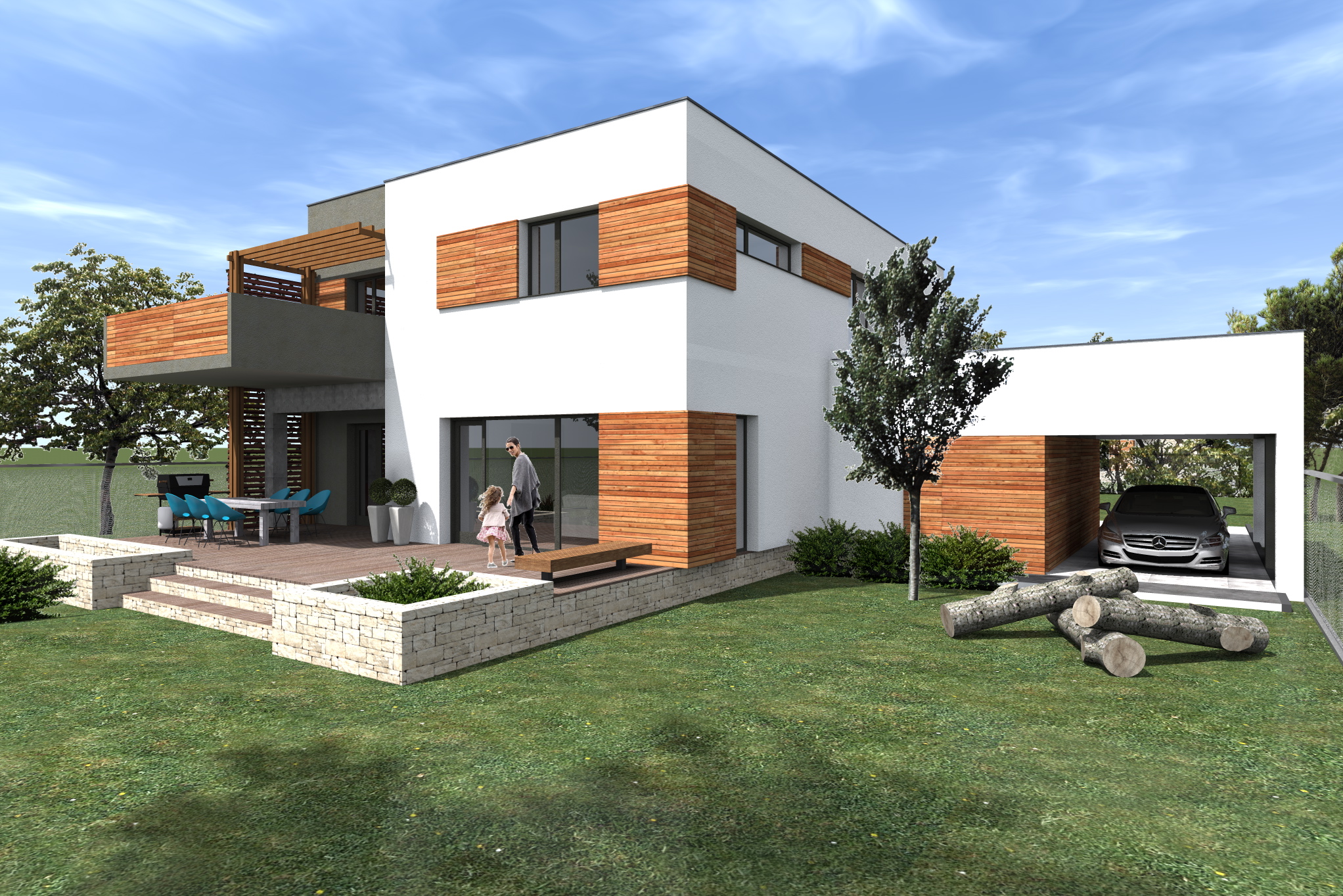 Casa moderna cu etaj-Razvan P. Botofan - Birou de arhitectura Timisoara