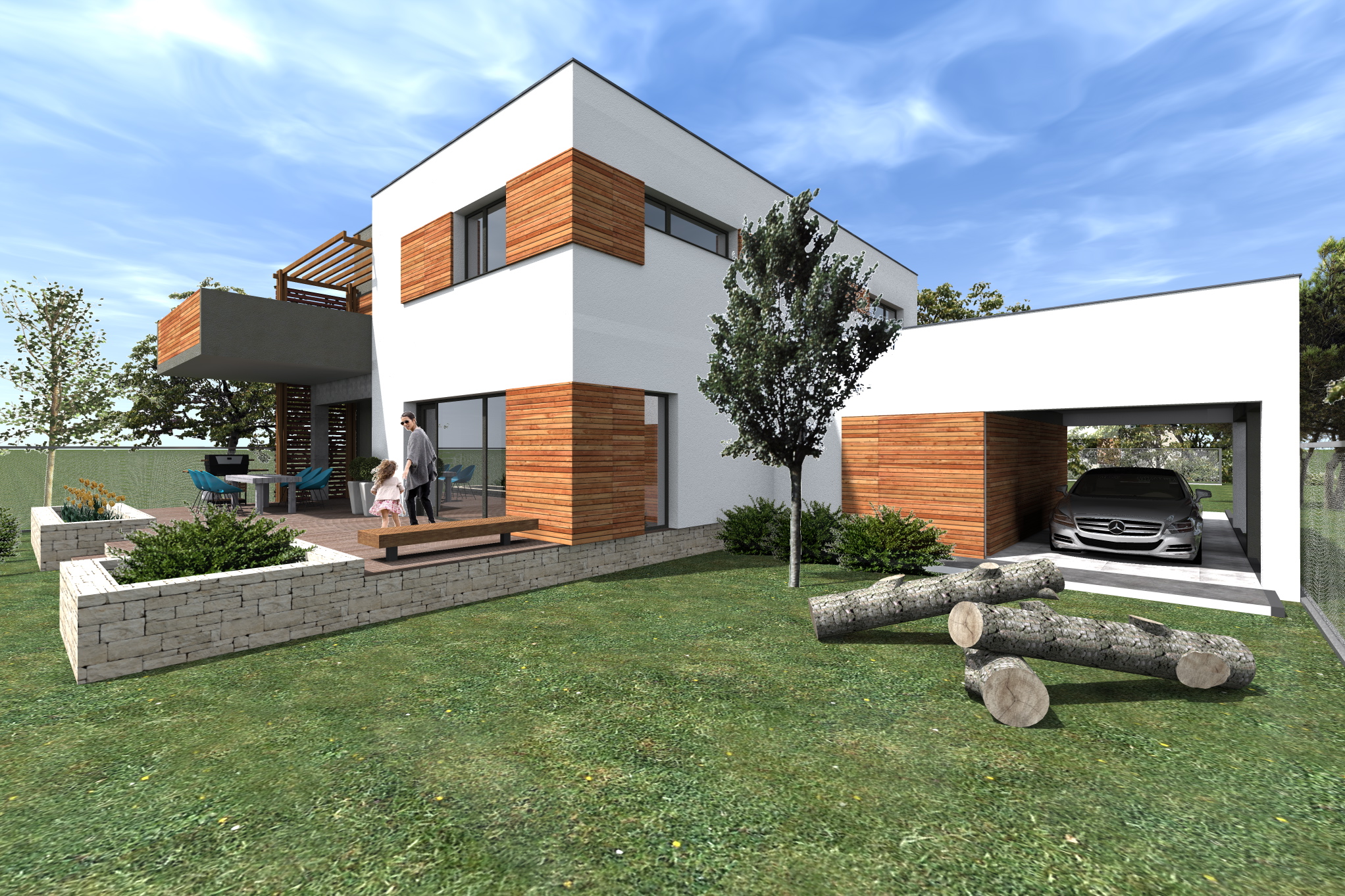 Casa moderna cu etaj-Razvan P. Botofan - Birou de arhitectura Timisoara