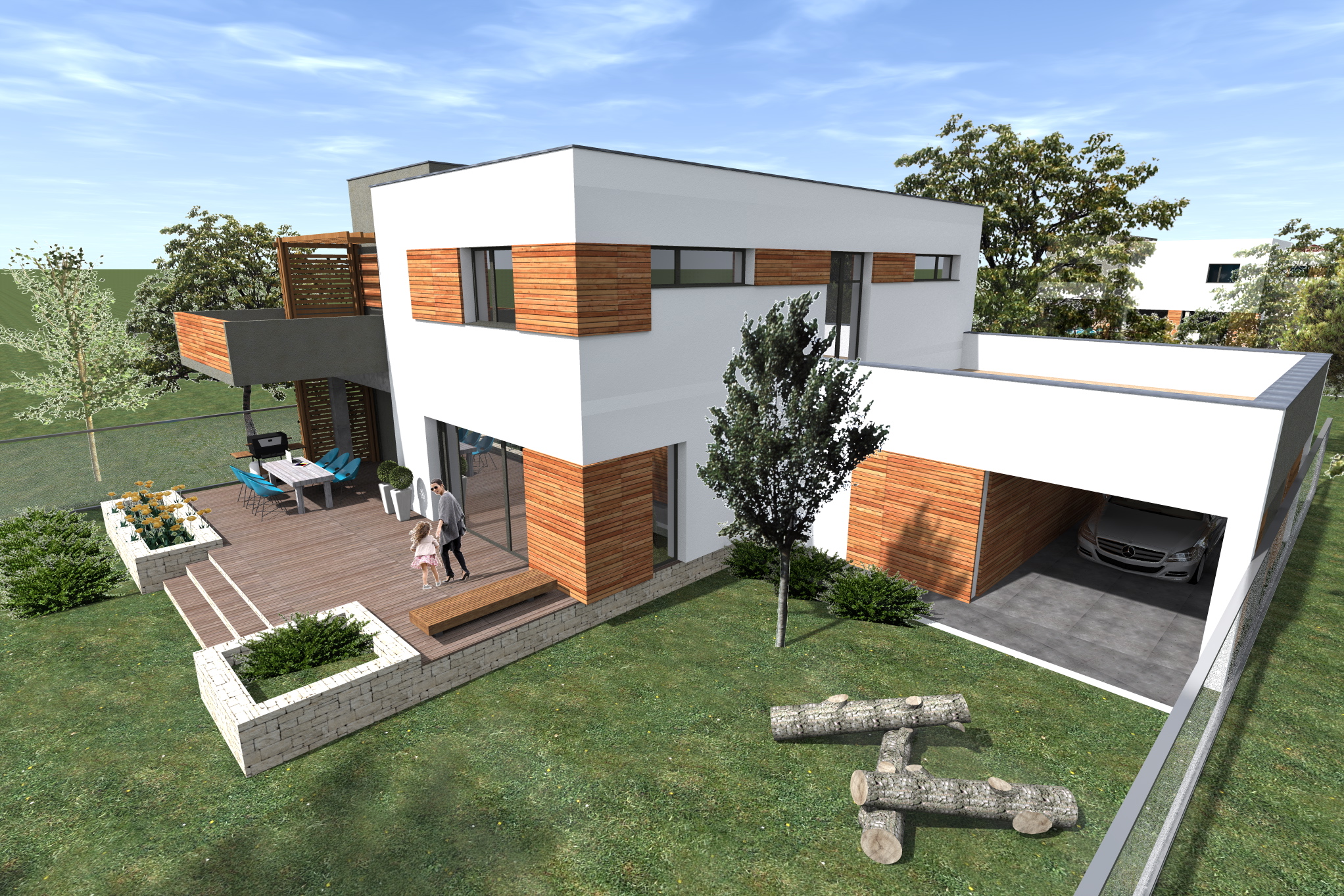 Casa moderna cu etaj-Razvan P. Botofan - Birou de arhitectura Timisoara