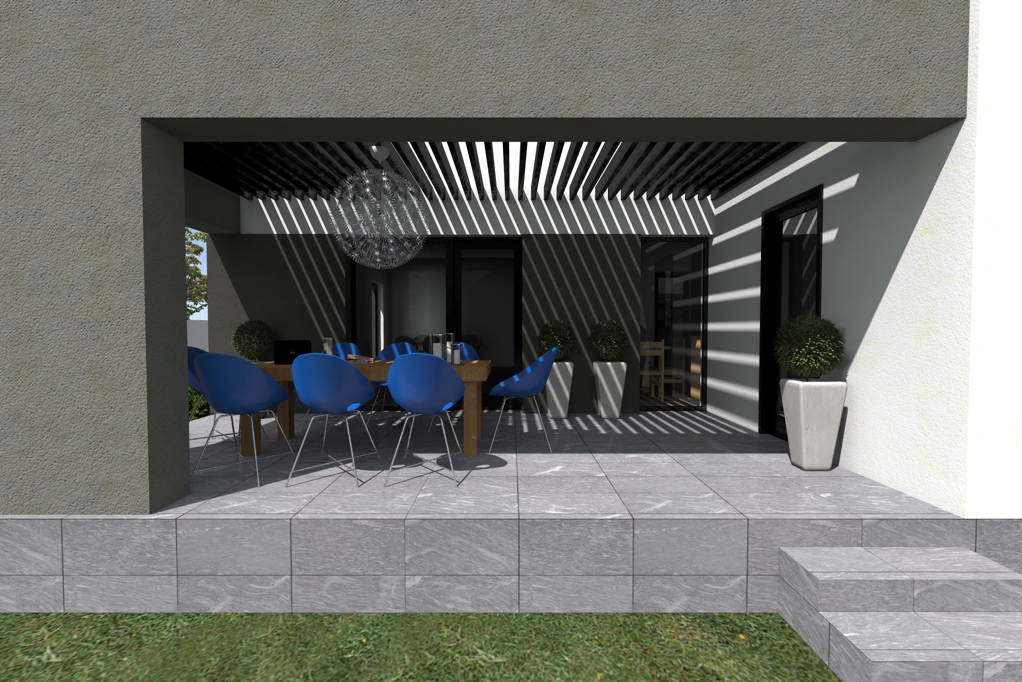 terasa moderna casa - arhitect Razvan Botofan - Birou de arhitectura Timisoara