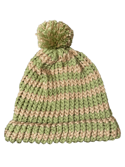 Light Green and Cream Beanie Hat - RCMD 