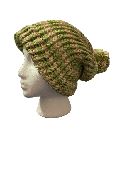 Light Green and Cream Beanie Hat - RCMD 