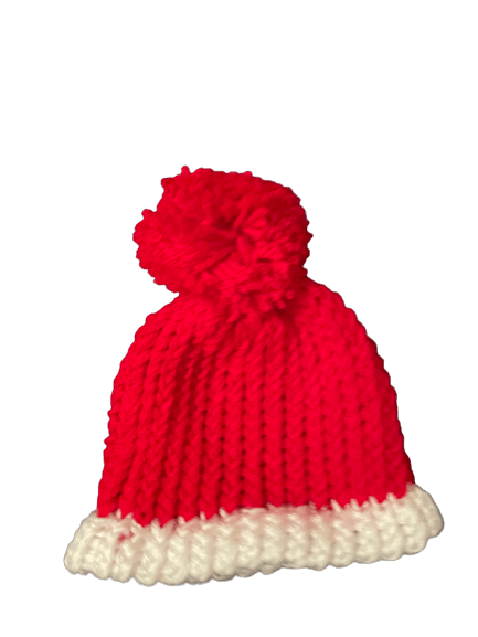 Red and White Beanie Hat - RCMD Crafts